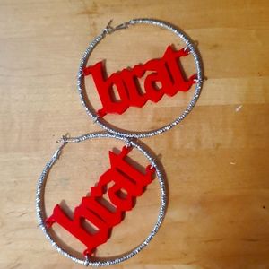 BRAT hoop earrings
